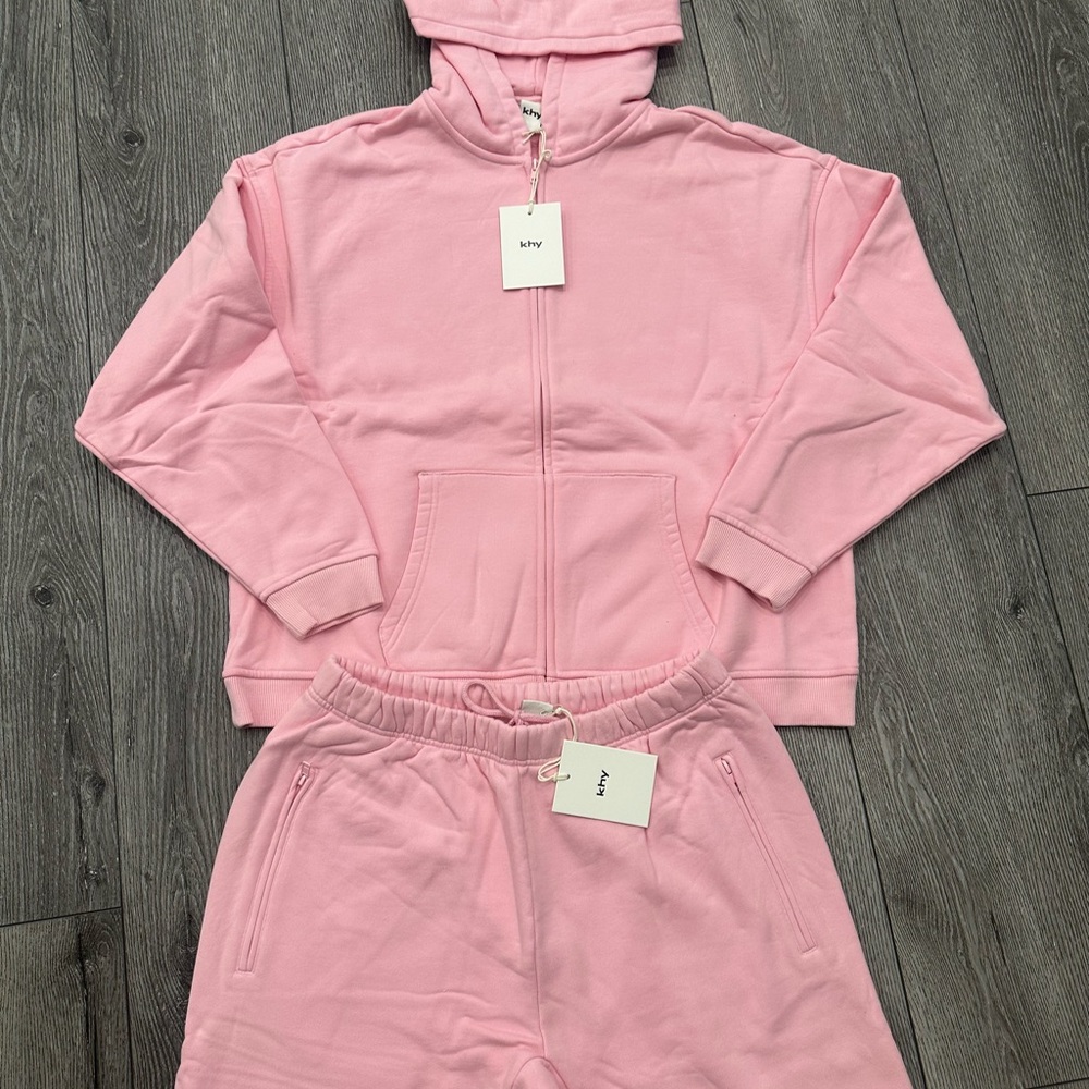 khy Women's Pink Hooded Jacket & Jogger Set - Picture 4 of 7
